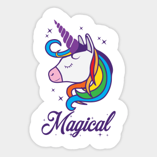 Unicorn side face Magical Sticker